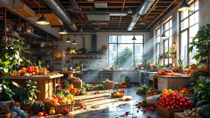 Fototapeta premium Food photography in progress; AI-powered images.