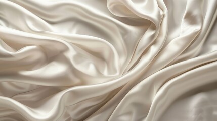 Obraz premium Smooth elegant white silk or satin luxury cloth textile