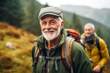 Portrait of a Active seniors on country walk