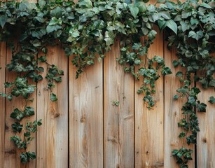 wooden wall with autumn greenery, cinematic, close up, wooden planks, photography