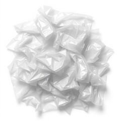 Obraz premium Crinkled and folded plastic wrap with creases and folds, wrinkled folded plastic, folded material, creased plastic wrap, layered plastic film, crinkled plastic wrap