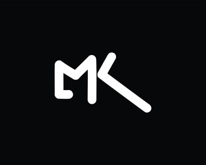 creative letter MK logo design template