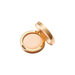 make up powder cosmetics isolated on white background