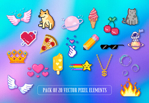 Pack of Pixel Elements