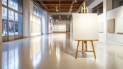 Empty Gallery Space Awaits the Next Exhibition of Modern Art