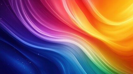 Obraz premium Colorful abstract waves with glossy and vibrant hues.