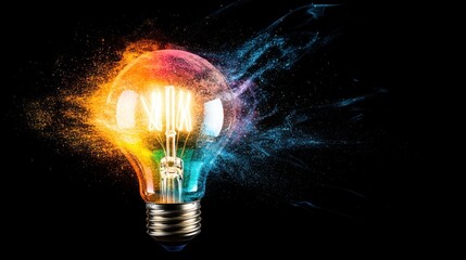 Execution of creative ideas the origin of light in a dark room conceptual art abstract setting