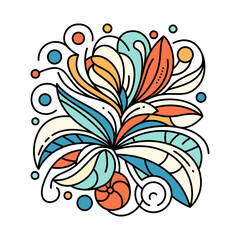 abstract floral background. Luxury botanical background with trendy wildflowers and minimalist flowers for wall decoration or wedding.