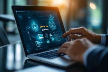 Universal Symbols on a Modern Laptop Display