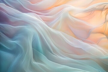 Obraz premium Soft pastel fabric with flowing translucent texture.