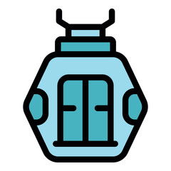 Funicular railway car ascending a mountain, offering scenic transportation for tourists and commuters