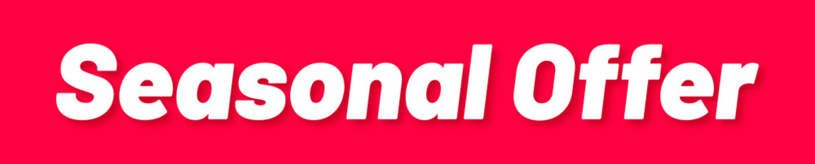 Obraz premium Seasonal Offer Stamp, Red Background with Seasonal Offer Word Rubber Stamp Banner