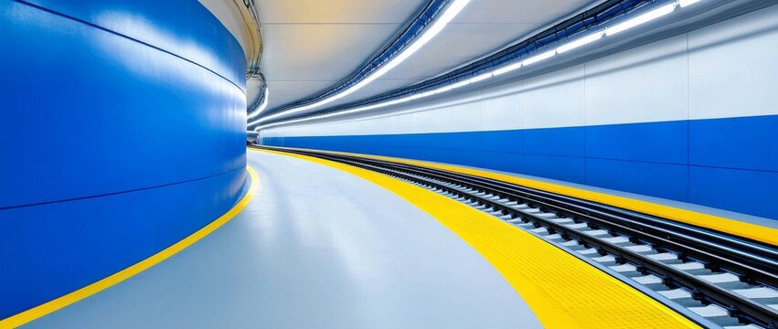 A sleek, silver hyperloop pod races through a vacuum tunnel on an advanced magnetic levitation track.