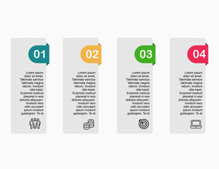 Infographics concept design vector 4 steps business Infographic vector element for the presentation