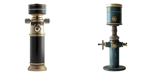 Toilet pump isolated on transparent background, Set of