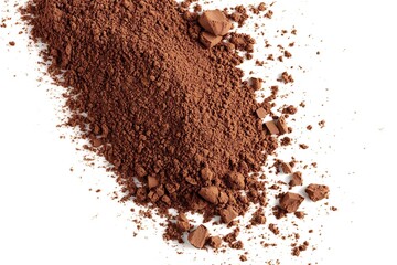  Pile cocoa powder isolated