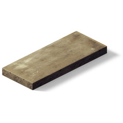 A simple, rectangular wooden plank with a textured surface, suitable for construction or crafting purposes.