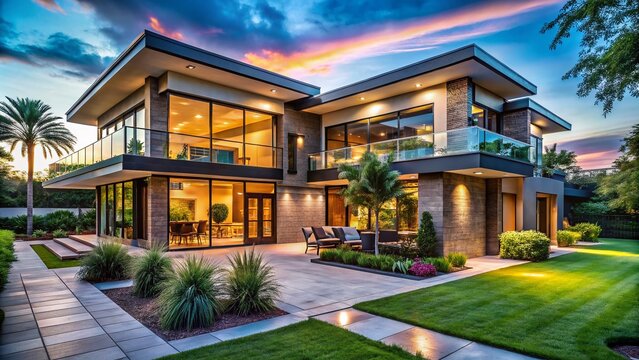 Stunning Candid Photography of a Luxurious Modern House Showcasing Elegant Design and Spacious Interiors for Real Estate Listings and Marketing Materials