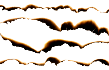 Paper burned isolated on white background