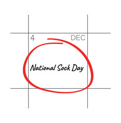 Obraz premium National Sock Day, December 4 - calendar date.