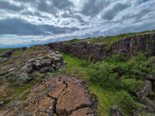 Thingvellir National Park: Aerial View of Iceland's Rift Valley and Oxararfoss Waterfall