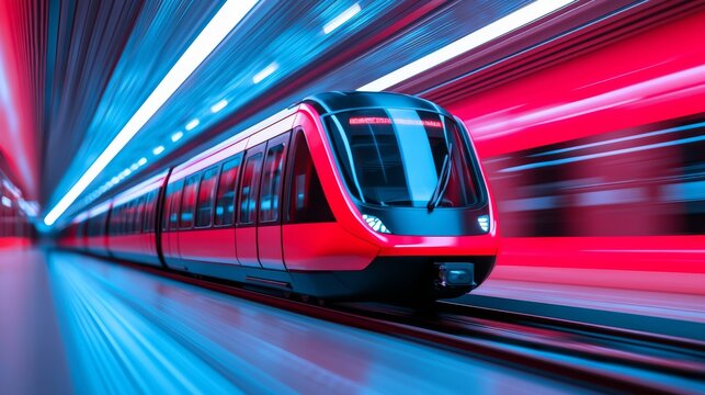 A perfectly sharp 4K ultra HD image of a futuristic hyperloop pod.