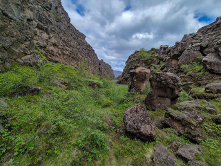 Thingvellir National Park: Aerial View of Iceland's Rift Valley and Oxararfoss Waterfall