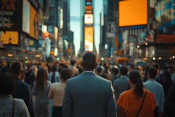 Fototapeta premium Diverse Urbanite in NYC Rush Hour