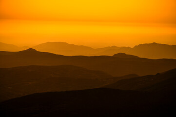 Obraz premium Landscape of the southern Tunisia between the villages of Matmata and Toujane.