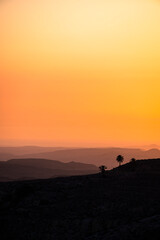 Fototapeta premium Landscape of the southern Tunisia between the villages of Matmata and Toujane.