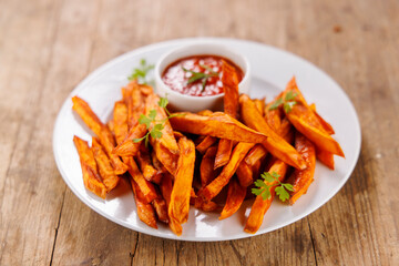 fried sweet potatoes, healthy french fries