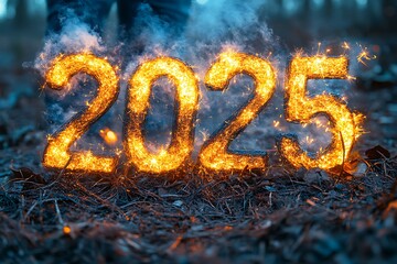 a number with flames on it

