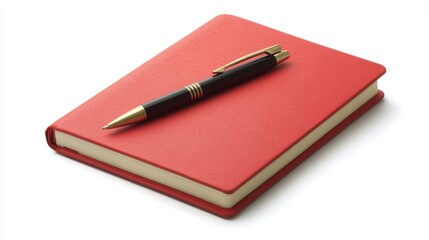 A Red Notebook with a Pen: A Simple Yet Elegant Writing Companion