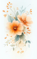 Naklejka premium Vintage floral texture art background