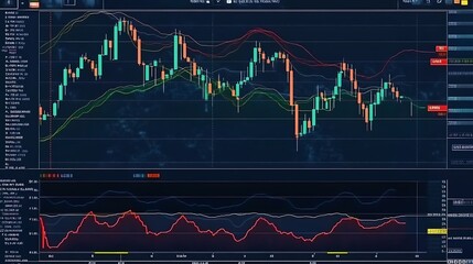 Detailed financial data displayed on a screen, showing market trends and analysis.