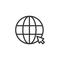 Internet access, icon in line design. Internet, access, connection, network, Wi-Fi, web, online on white background vector. Internet access editable stroke icon