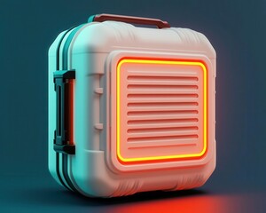 Portable spectroscopy unit, futuristic design for field use, 3D illustration