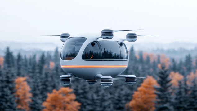 Electric flying vehicles as the future of public transportation and people mover technology.