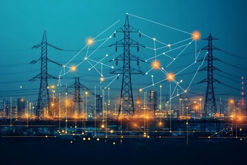 Energy distribution AI visualized in an infographic illustrating how artificial intelligence optimizes the flow of electricity across grids reducing losses and enhancing reliability