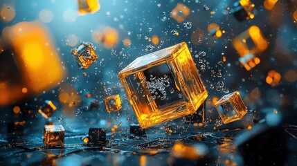 Exploring the future of energy storage macro shot of futuristic crystals in a high-tech lab environment