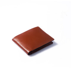 Brown Leather men's bifold wallet