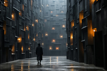 Christian illustration made with generative AI of fantasy landscape