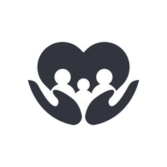 Family Care Logo Template Icon