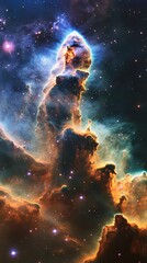 Fototapeta premium Cosmic Nebula: A breathtaking view of the universe