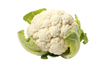 A whole cauliflower with an emphasis on its round shape and tightly packed florets, showcasing the freshness and vibrancy of this popular vegetable.