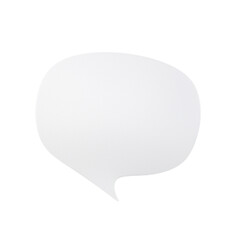 A cute 3D concept of shapes bubble speech isolated on plain background , fit for your design element.