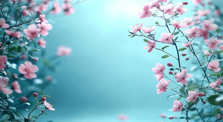 Fototapeta premium Beautiful floral spring abstract background of nature
