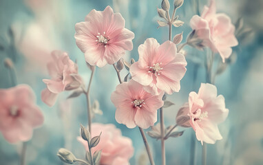 Retro style floral texture art background