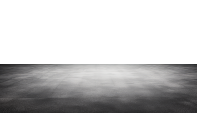 grey concrete floor isolated on transparent background cutout