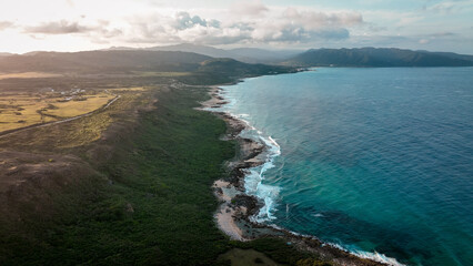 Breathtaking coastal view of Kenting National Park in Taiwan during a golden hour sunset